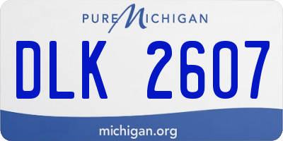MI license plate DLK2607