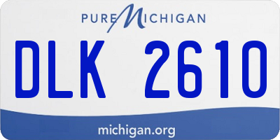 MI license plate DLK2610