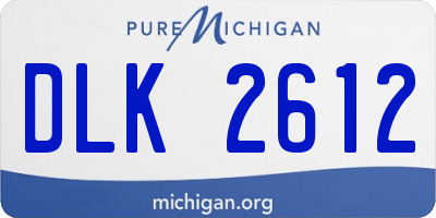 MI license plate DLK2612