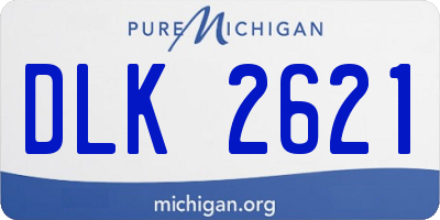 MI license plate DLK2621