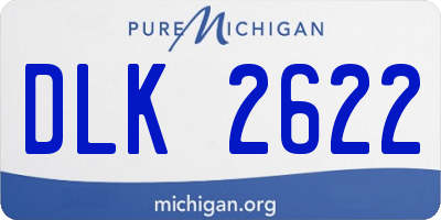 MI license plate DLK2622