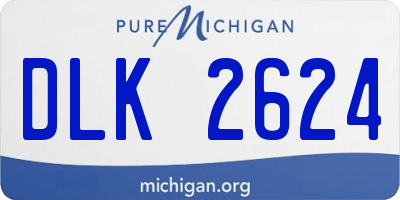 MI license plate DLK2624