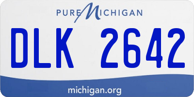 MI license plate DLK2642
