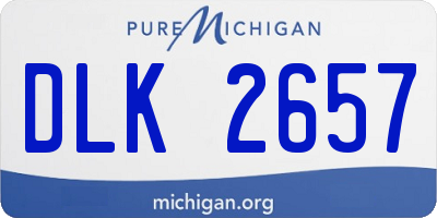 MI license plate DLK2657