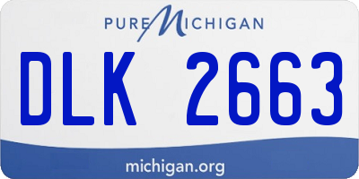 MI license plate DLK2663