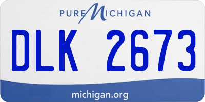 MI license plate DLK2673