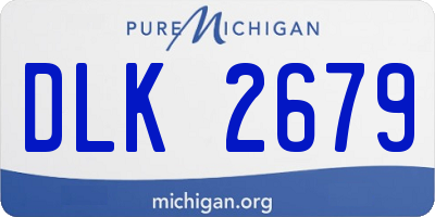 MI license plate DLK2679