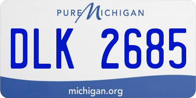 MI license plate DLK2685