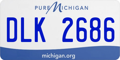 MI license plate DLK2686