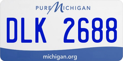 MI license plate DLK2688