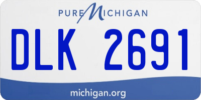 MI license plate DLK2691