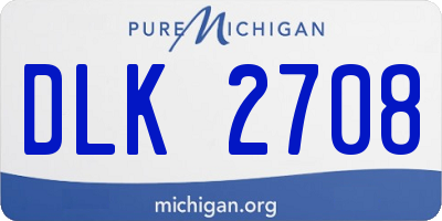 MI license plate DLK2708