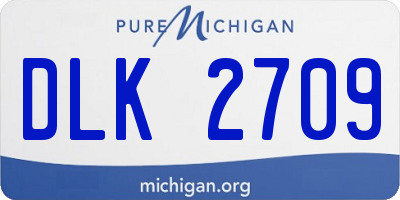 MI license plate DLK2709