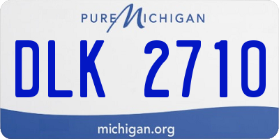 MI license plate DLK2710