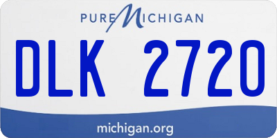 MI license plate DLK2720