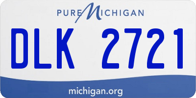MI license plate DLK2721
