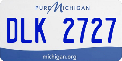 MI license plate DLK2727