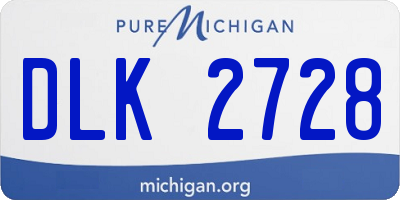 MI license plate DLK2728