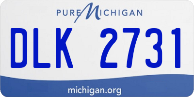 MI license plate DLK2731