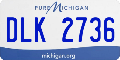 MI license plate DLK2736