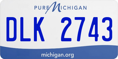 MI license plate DLK2743