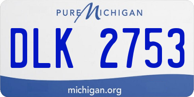 MI license plate DLK2753