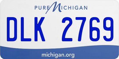 MI license plate DLK2769
