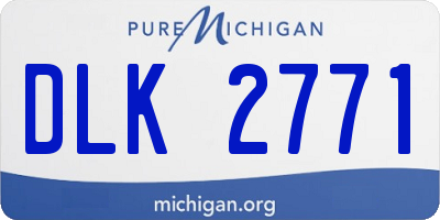 MI license plate DLK2771