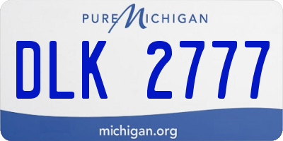 MI license plate DLK2777
