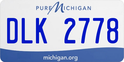 MI license plate DLK2778