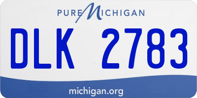 MI license plate DLK2783