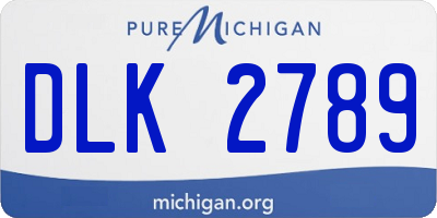 MI license plate DLK2789