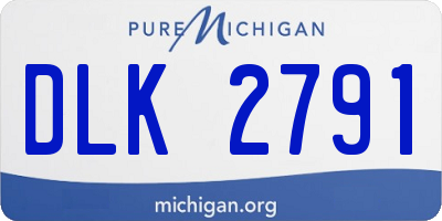 MI license plate DLK2791