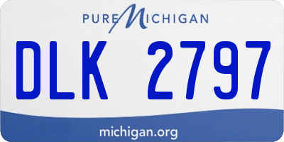 MI license plate DLK2797
