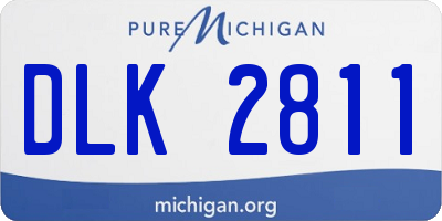 MI license plate DLK2811