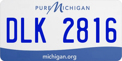 MI license plate DLK2816