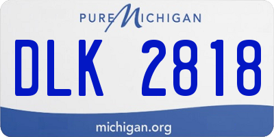 MI license plate DLK2818