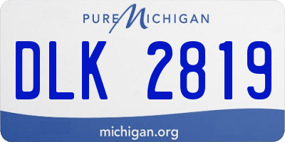 MI license plate DLK2819