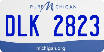 MI license plate DLK2823