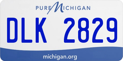 MI license plate DLK2829