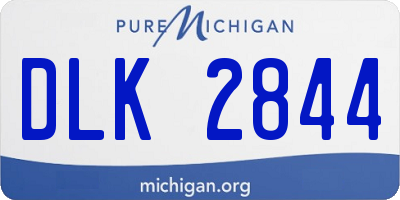 MI license plate DLK2844