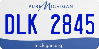 MI license plate DLK2845