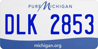 MI license plate DLK2853