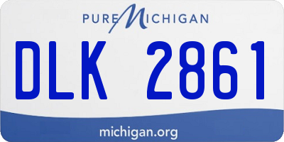MI license plate DLK2861