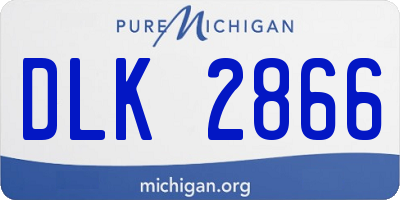 MI license plate DLK2866