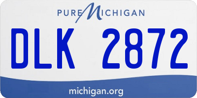 MI license plate DLK2872