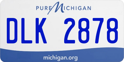 MI license plate DLK2878