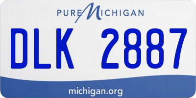 MI license plate DLK2887