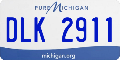 MI license plate DLK2911