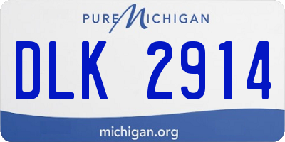 MI license plate DLK2914